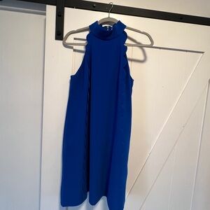 Ted Baker Blue Ribbed A-Line Cocktail Dress